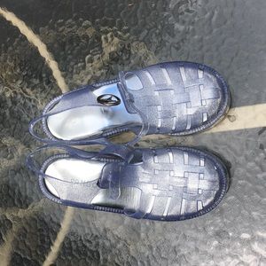 NEW Pandora Silver Glitter Platform Jellies